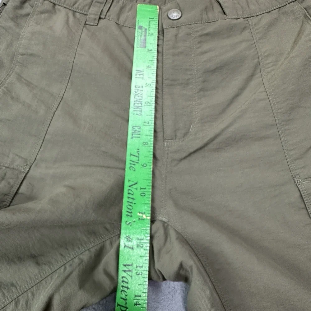 North Face Men's Medium Covertible Pants Green Nylon Zip Off Hike *flaw*